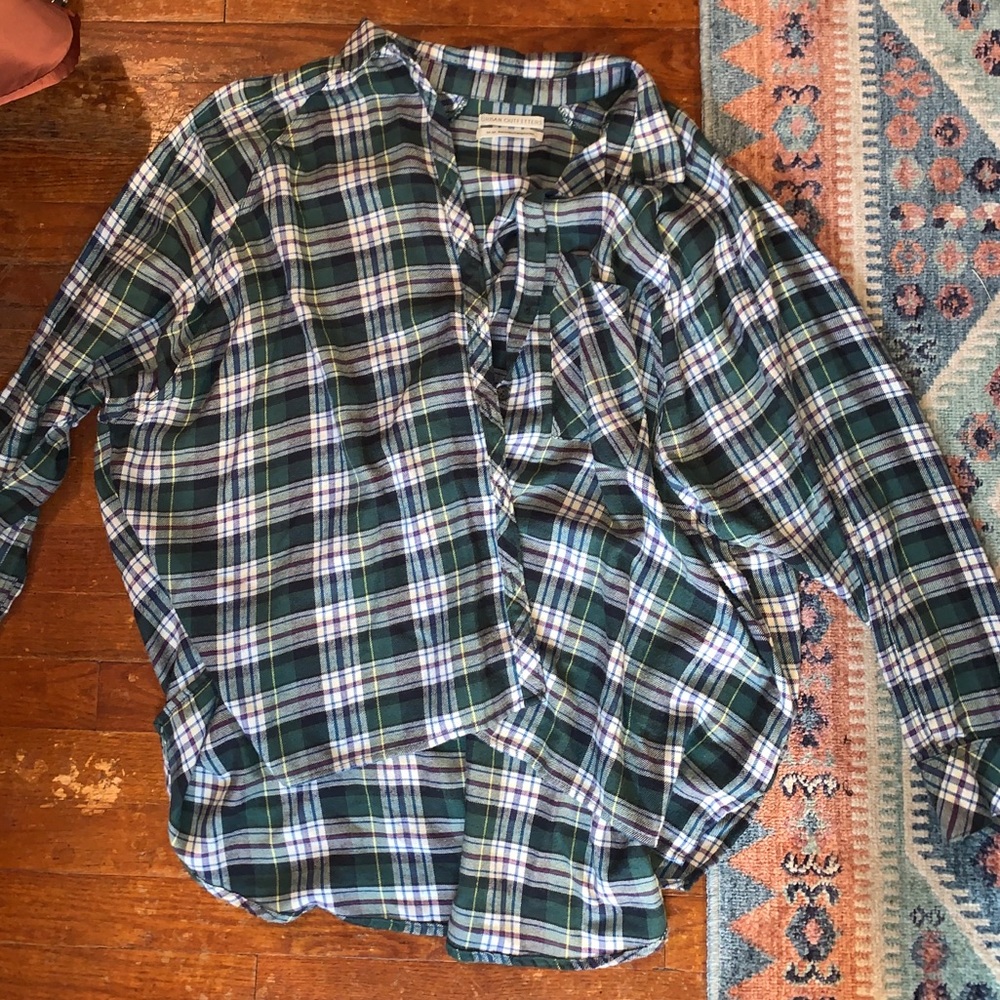 Urban outfitters green oversized flannel